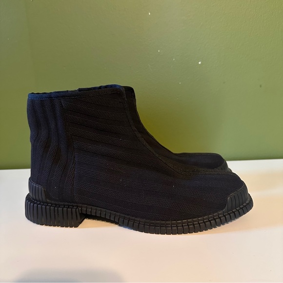 Camper Shoes - Camper Pix Tencel Zip Ankle Boot Bootie - Black -  Size 40 US 9